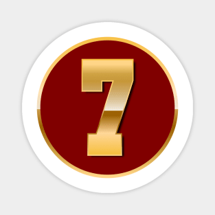 Gold Number 7 Magnet